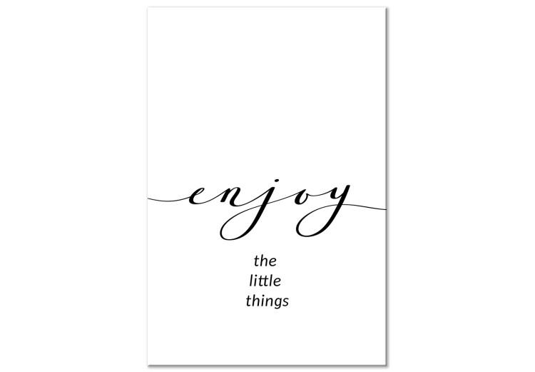 Canvas Enjoy the Little Things (1-piece) Vertical - English inscription