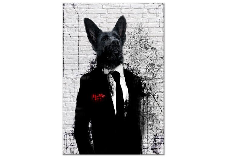 Canvas Businessman Dog (1 Part) Vertical