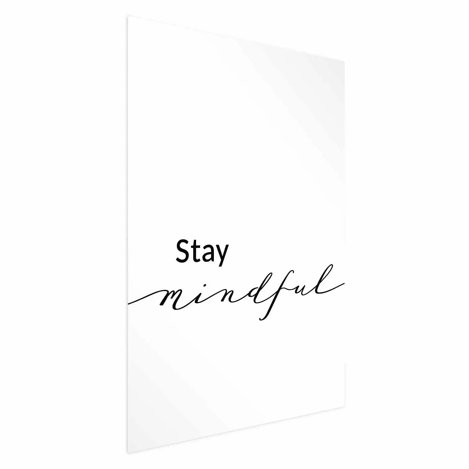 Wall Poster Stay Mindful - English text on a uniform white background
