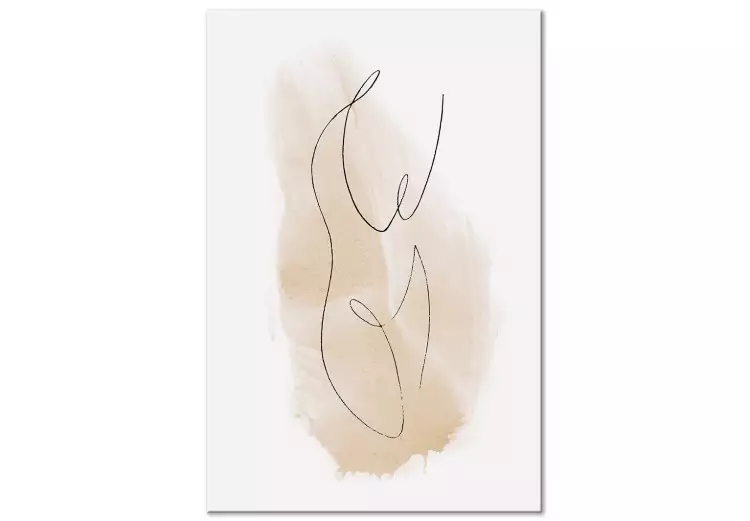 Canvas Ariadne's Thread (1-piece) Vertical - abstract silhouette of a woman