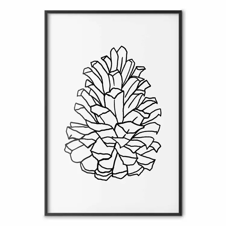 Open Cone - black line art of a cone on a solid gray background
