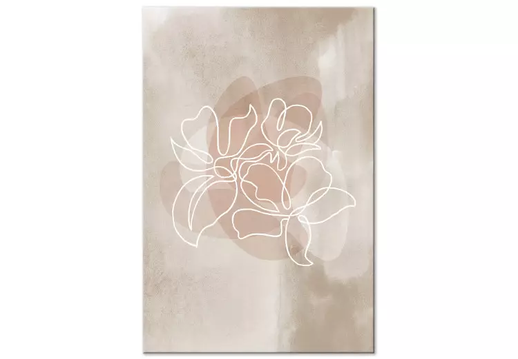 Canvas Blossom of Scent (1-piece) Vertical - abstract floral line art