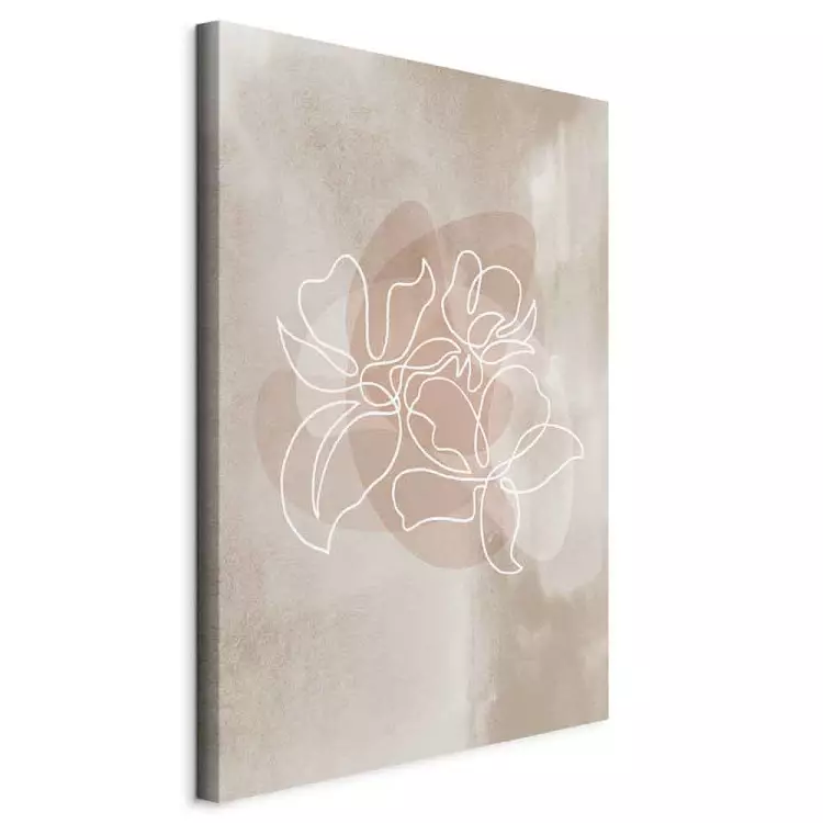 Blossom of Scent (1-piece) Vertical - abstract floral line art