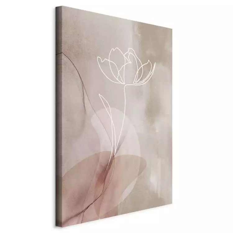 Expanded Trace (1-piece) Vertical - floral motif line art