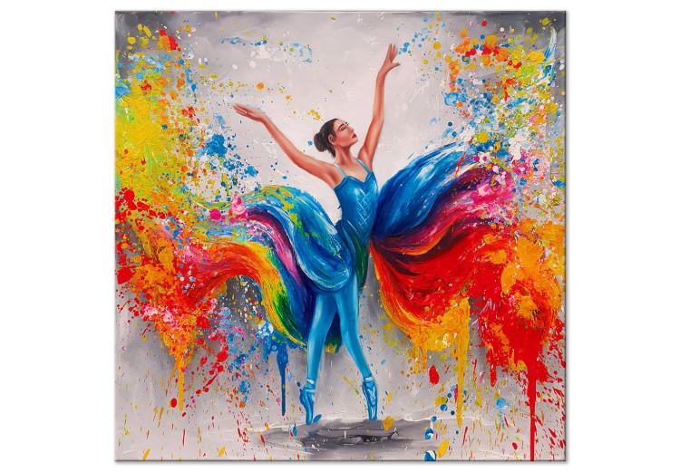 Canvas Colorful ballerina (1 Part) Square  