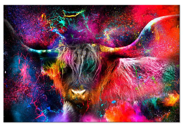 Large canvas print Colorful Bull [Large Format]