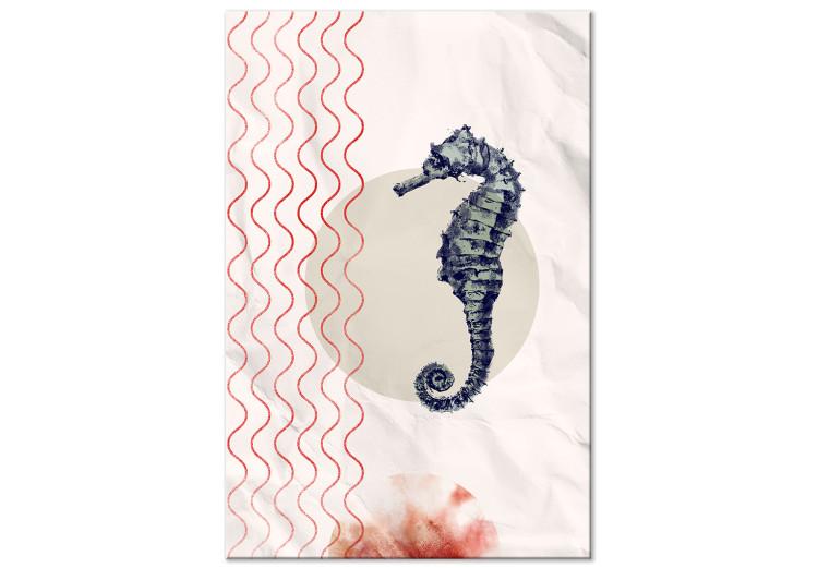 Canvas Seahorse - children's abstraction on background imitating paper