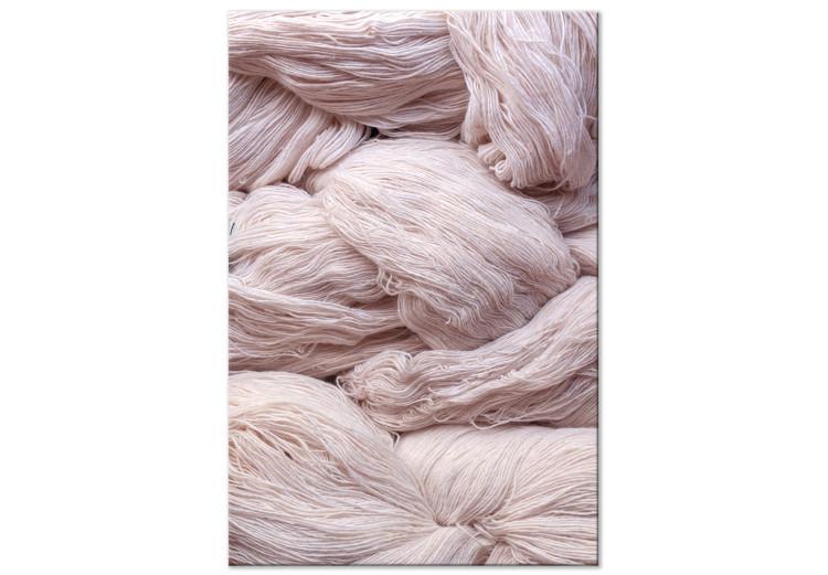 Canvas Light pink wool - abstract photograph with fabrics