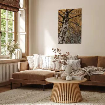 Poster Autumn Palette - autumn landscape of trees with golden leaves