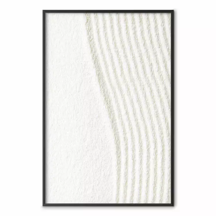 Harmony in Nature - composition of white sand arranged in smooth waves