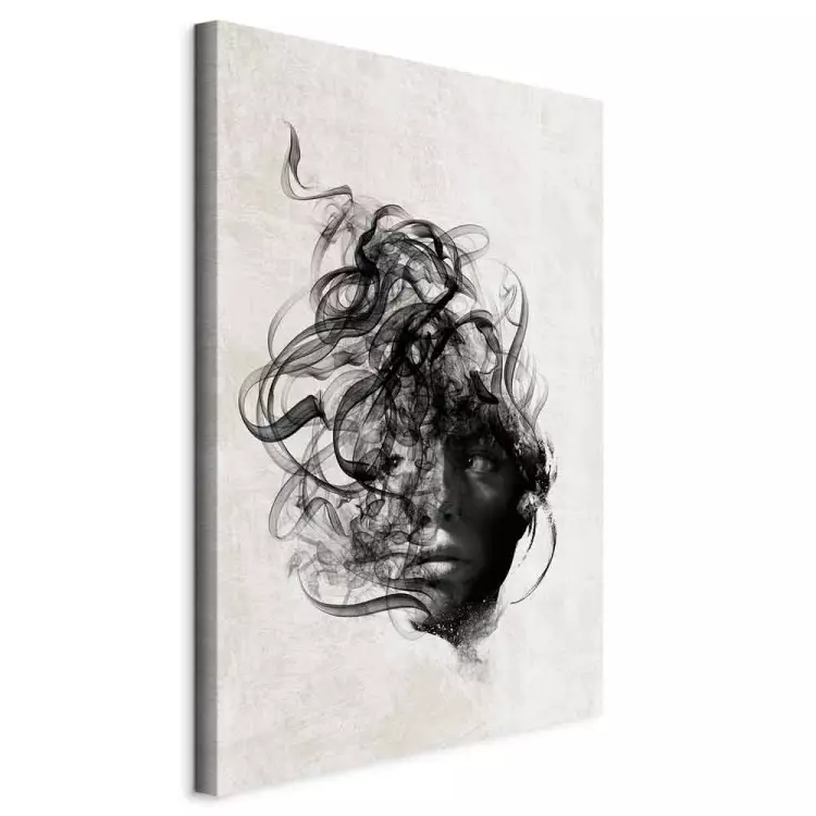 Scattered Thoughts (1-piece) Vertical - abstract black face