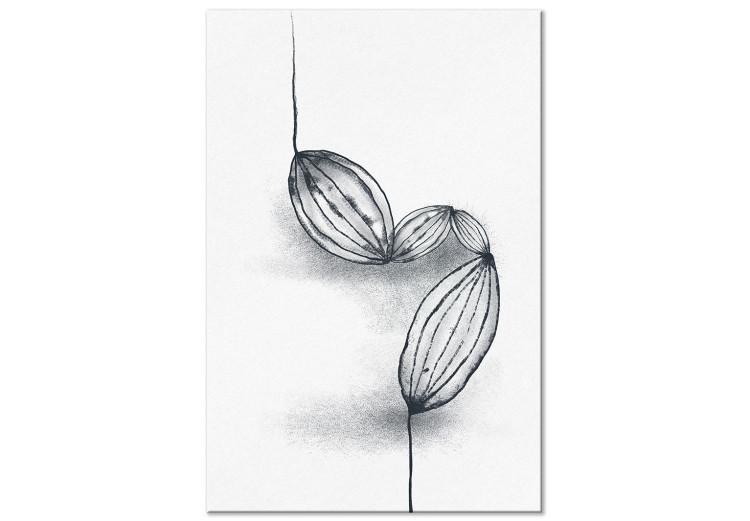 Canvas Cocoa Beans (1-piece) Vertical - black and white still life