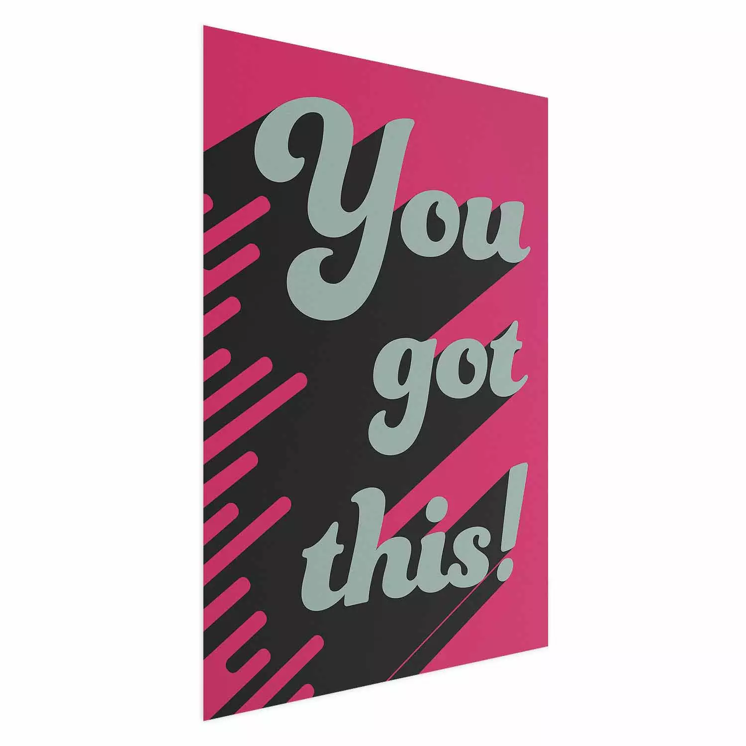 Wall Poster You Got This! - gray English texts boldly on a pink background