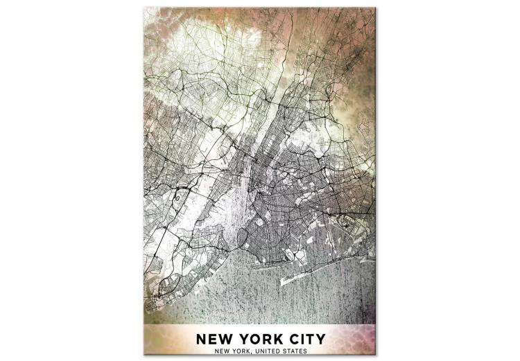 Canvas New York City plan - USA city map with inscription