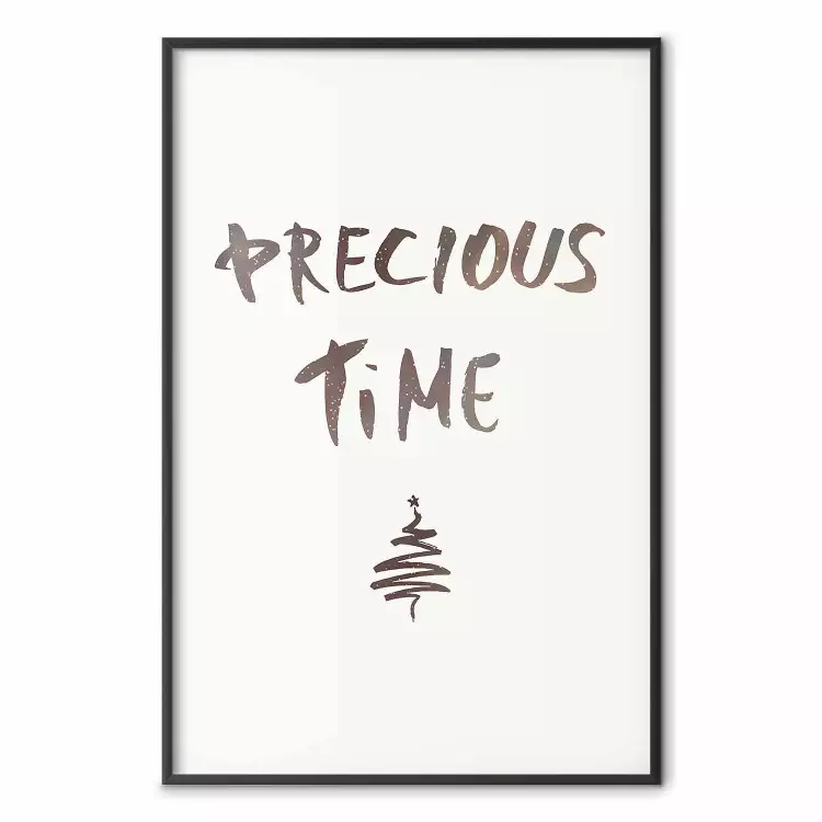 Precious Time - English text and Christmas tree motif