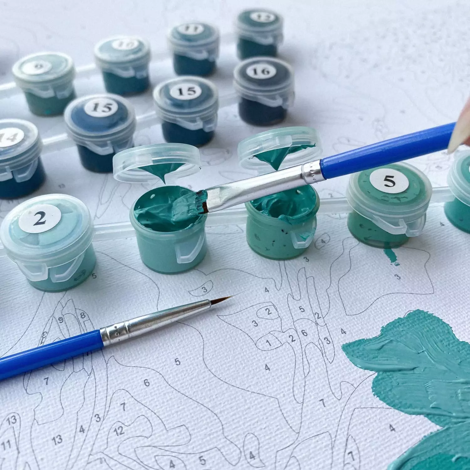 Paint by number Green-Eyed Woman