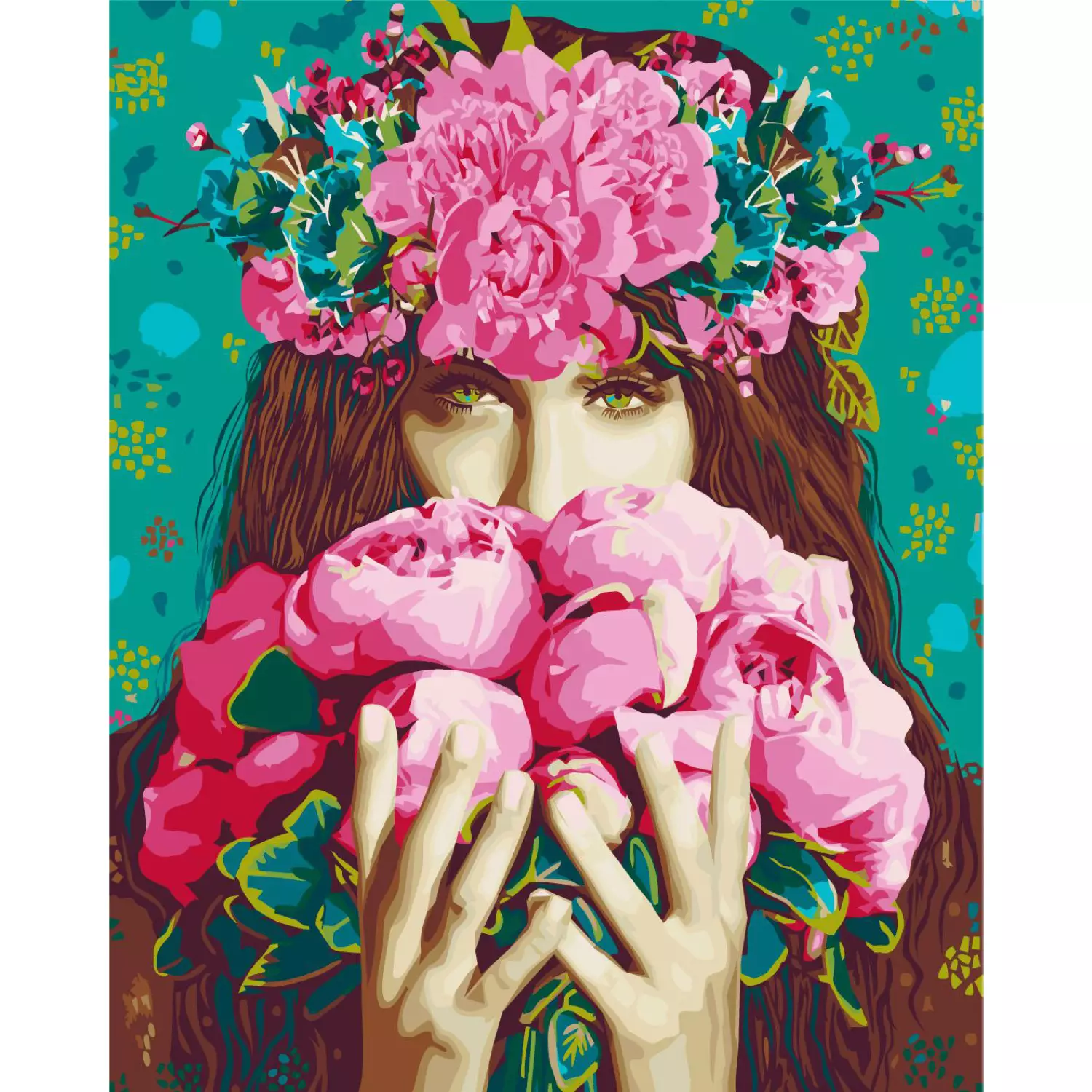 Paint by number Green-Eyed Woman