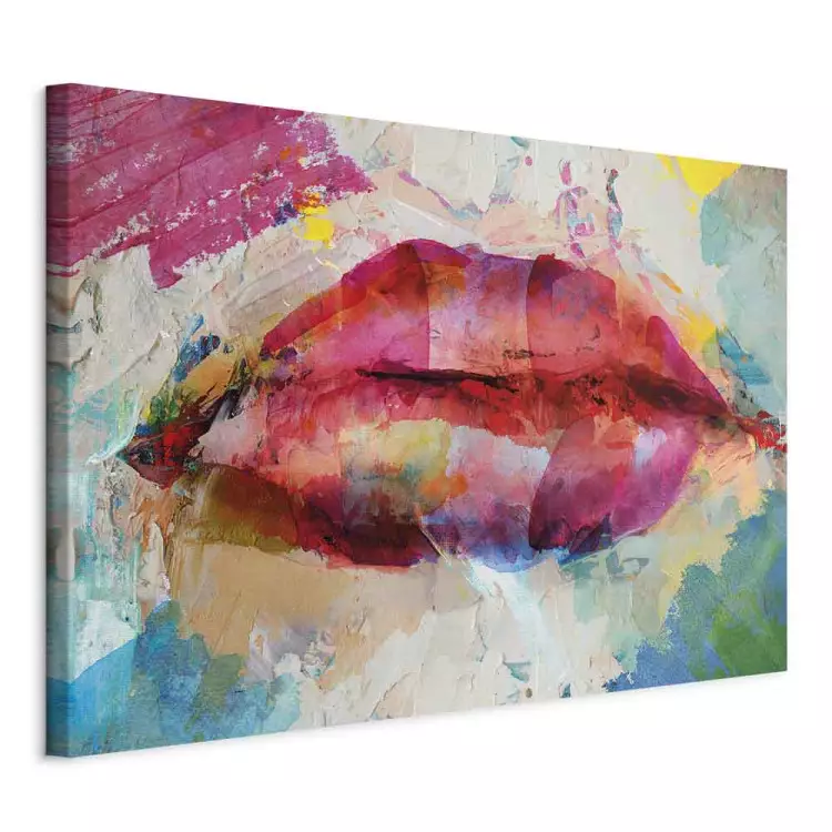 Artistic Lips (1-piece) Wide - abstraction of colorful lips