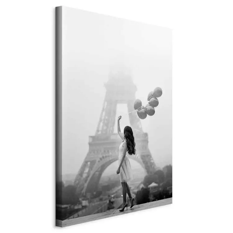 Stroll in the Wind (1-piece) Vertical - woman in Paris and balloons