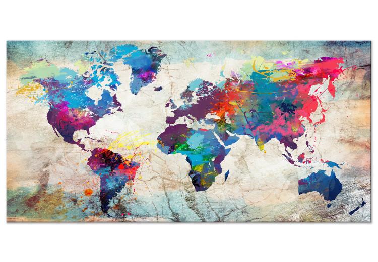 Large canvas print World Map: Colourful Madness II [Large Format]