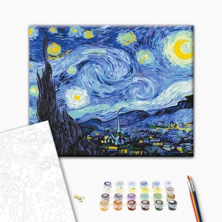 Painting By Numbers Van Gogh, Van Gogh Paint By Numbers, Starry Night Paint By Number, Mona Lisa