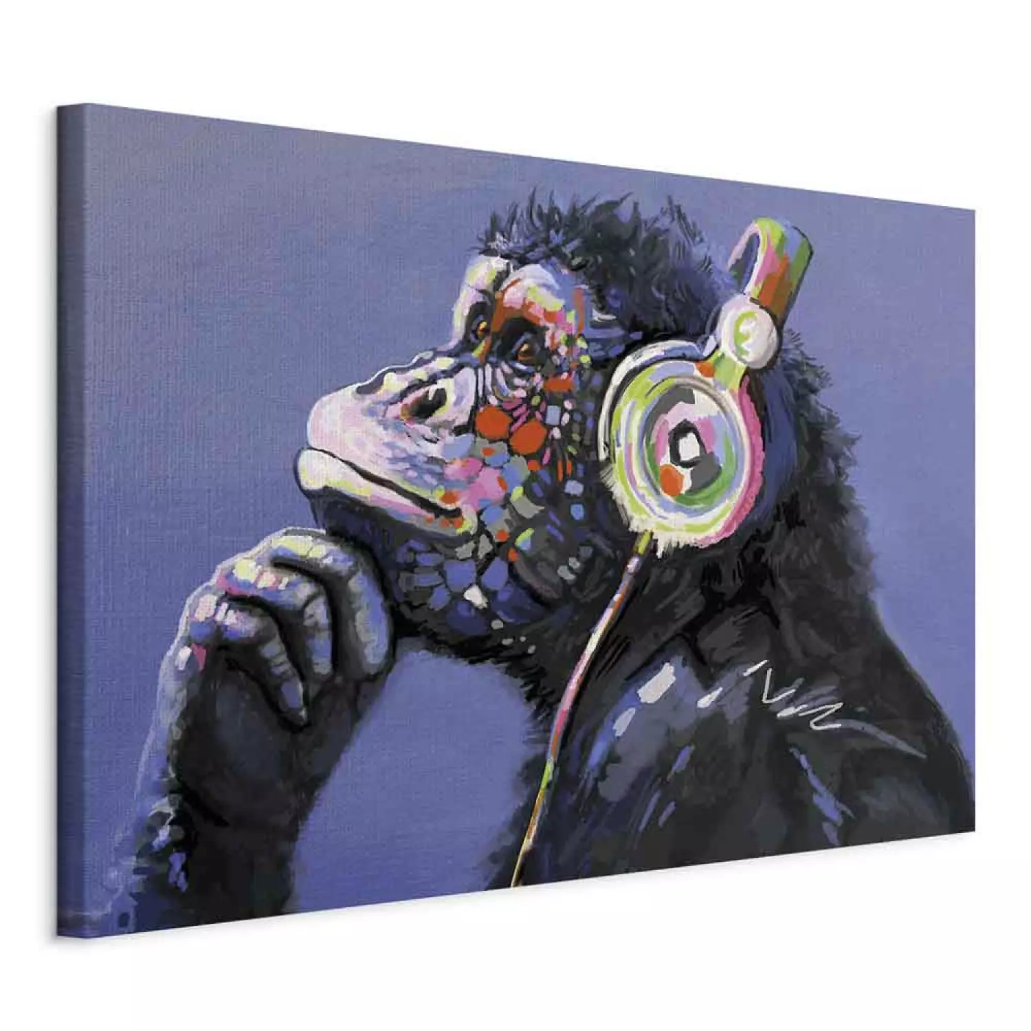 Canvas Art Print Musical Monkey Wide