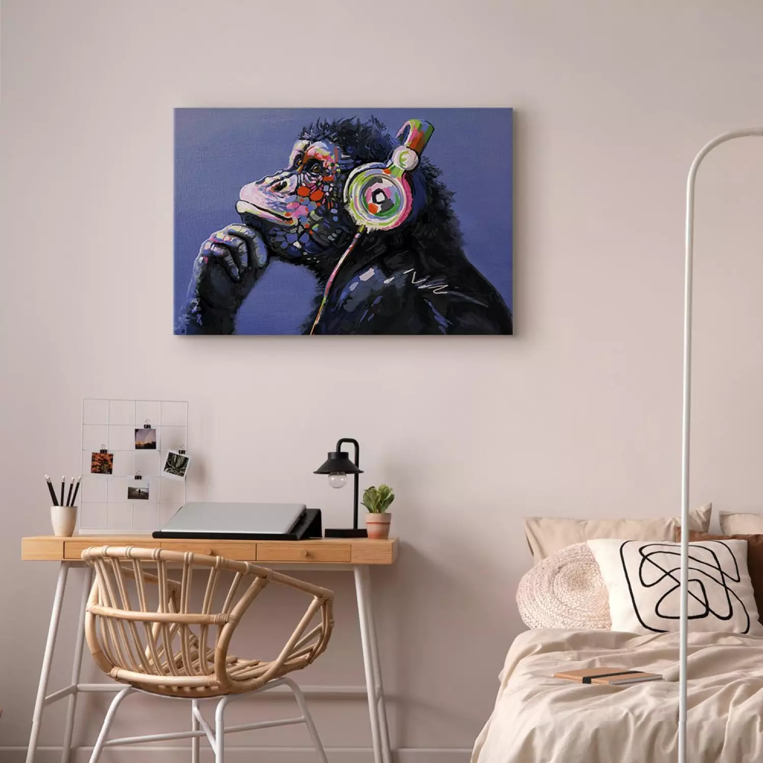 Canvas Art Print Musical Monkey Wide