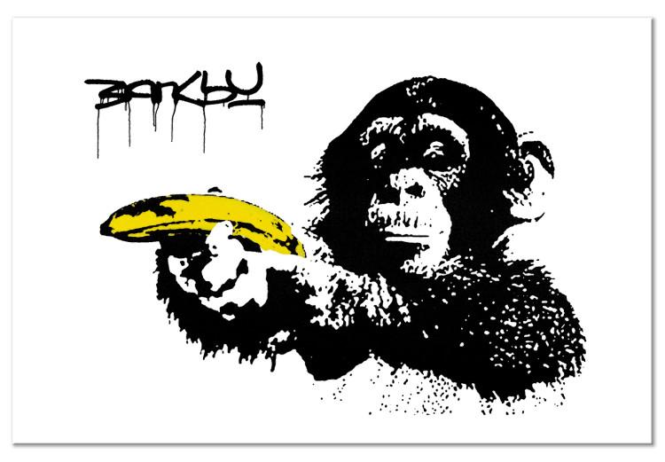 Canvas Banksy: Monkey with Banana (1 Part) Wide