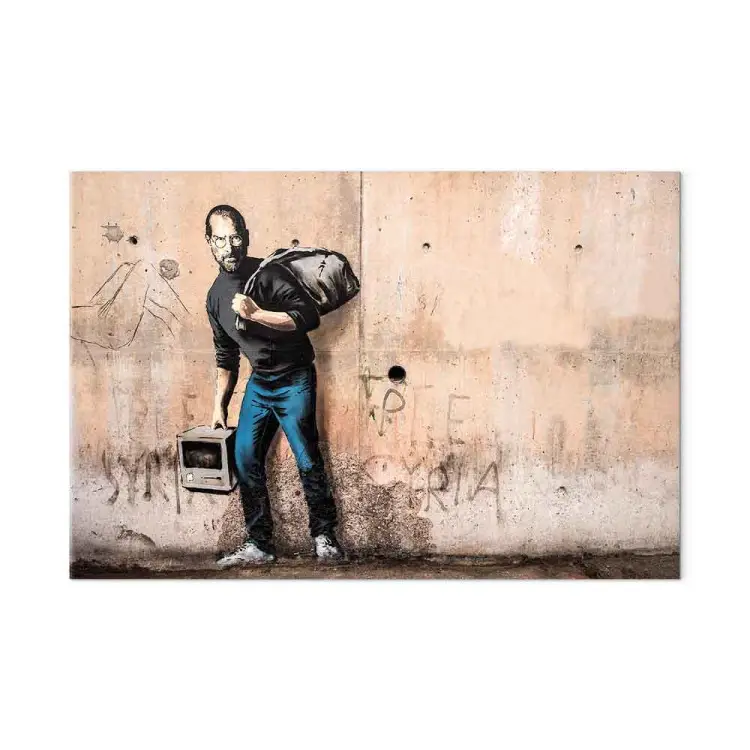 Canvas Painting Steve (1-piece) Wide - street art of concrete with 