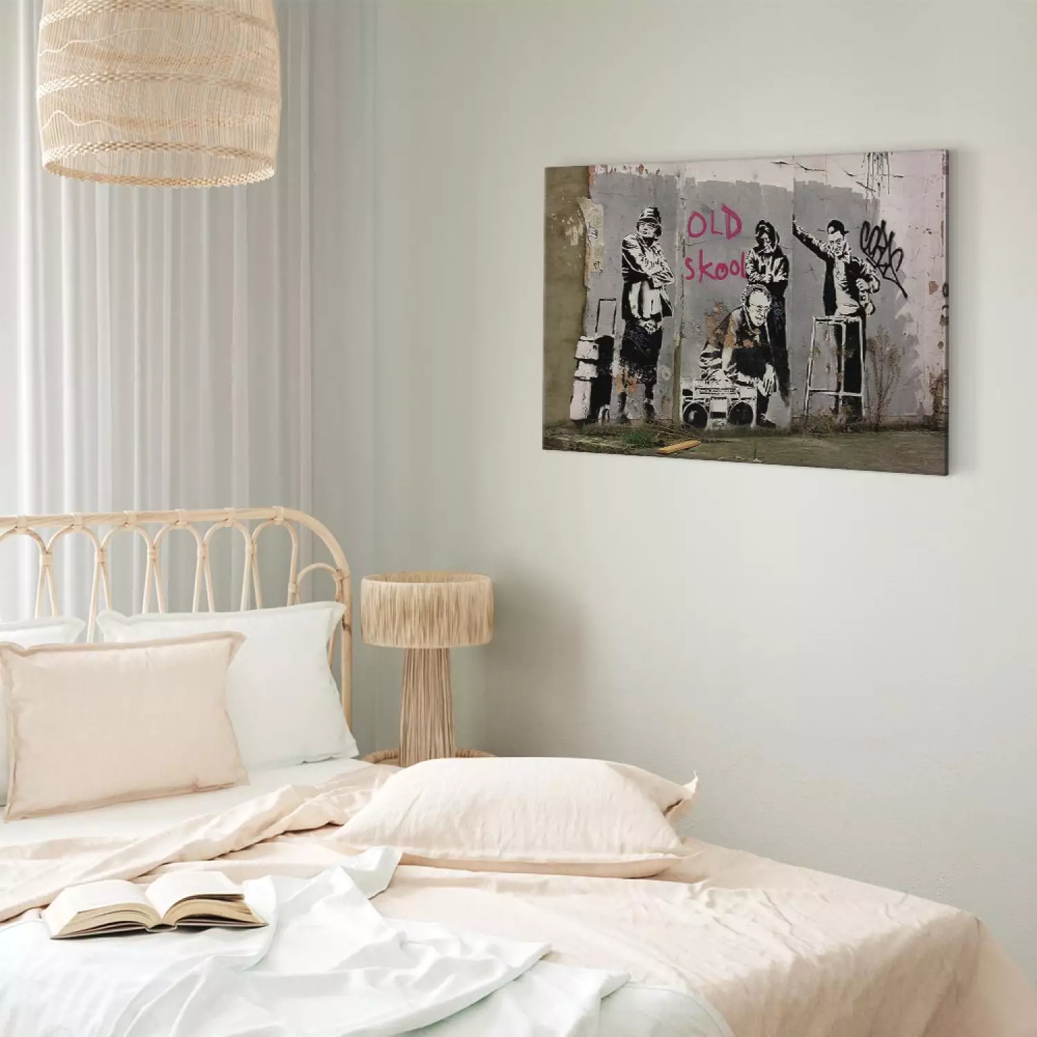 Canvas Print Old school (Banksy)