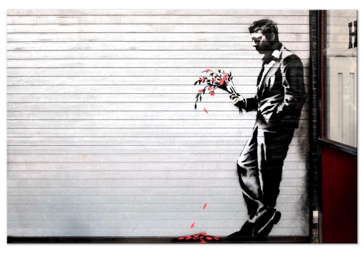 Canvas Smitten (1-piece) Wide - street art of a man on a wall
