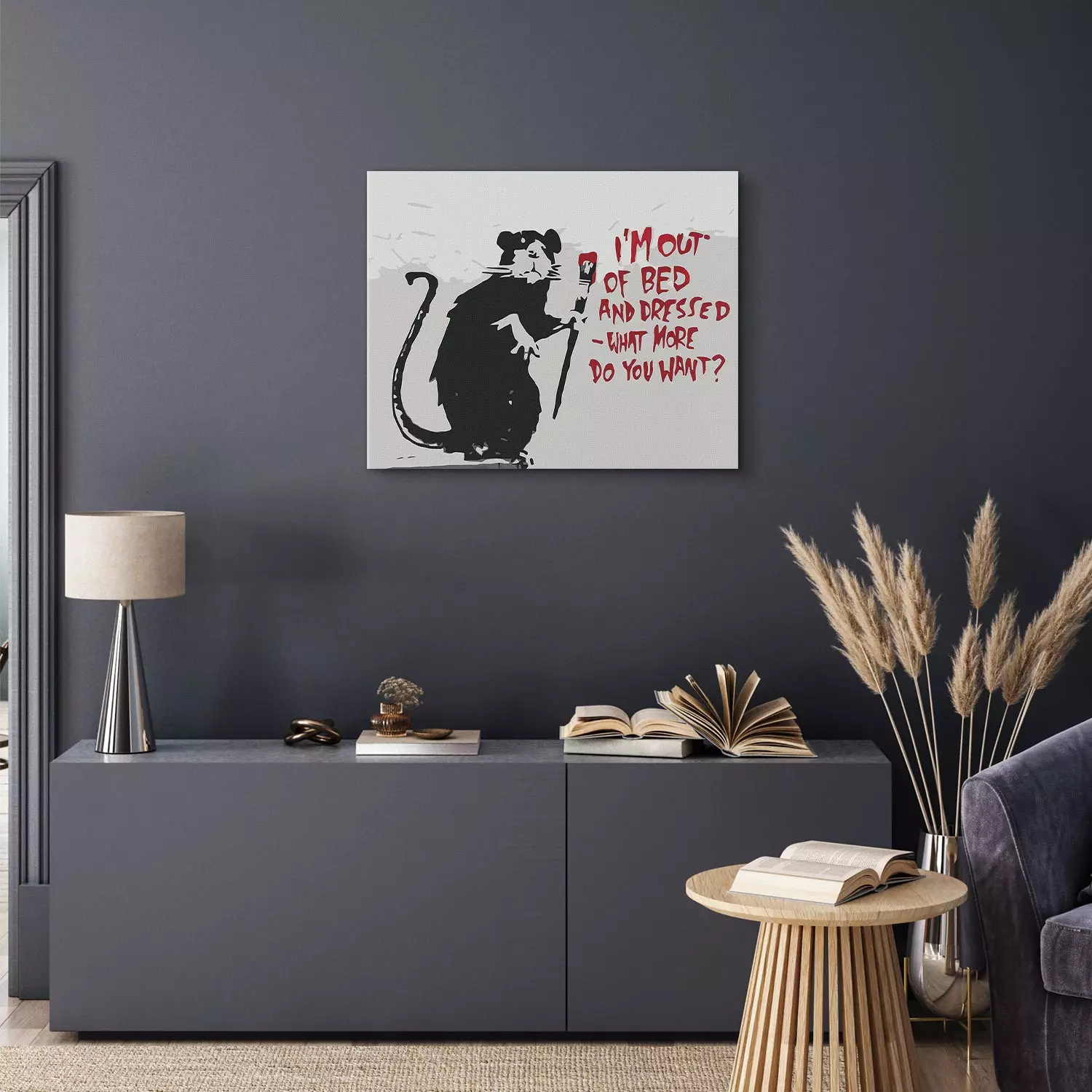 Paint by number I'm Out Of Bed And Dressed (Banksy Street Art Graffiti)
