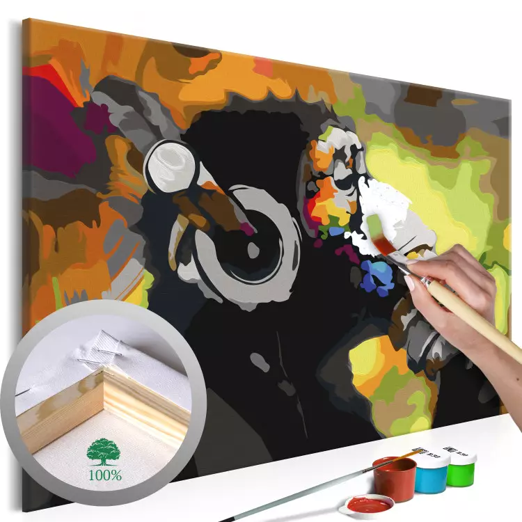 Monkey In Headphones (Multi Colour)
