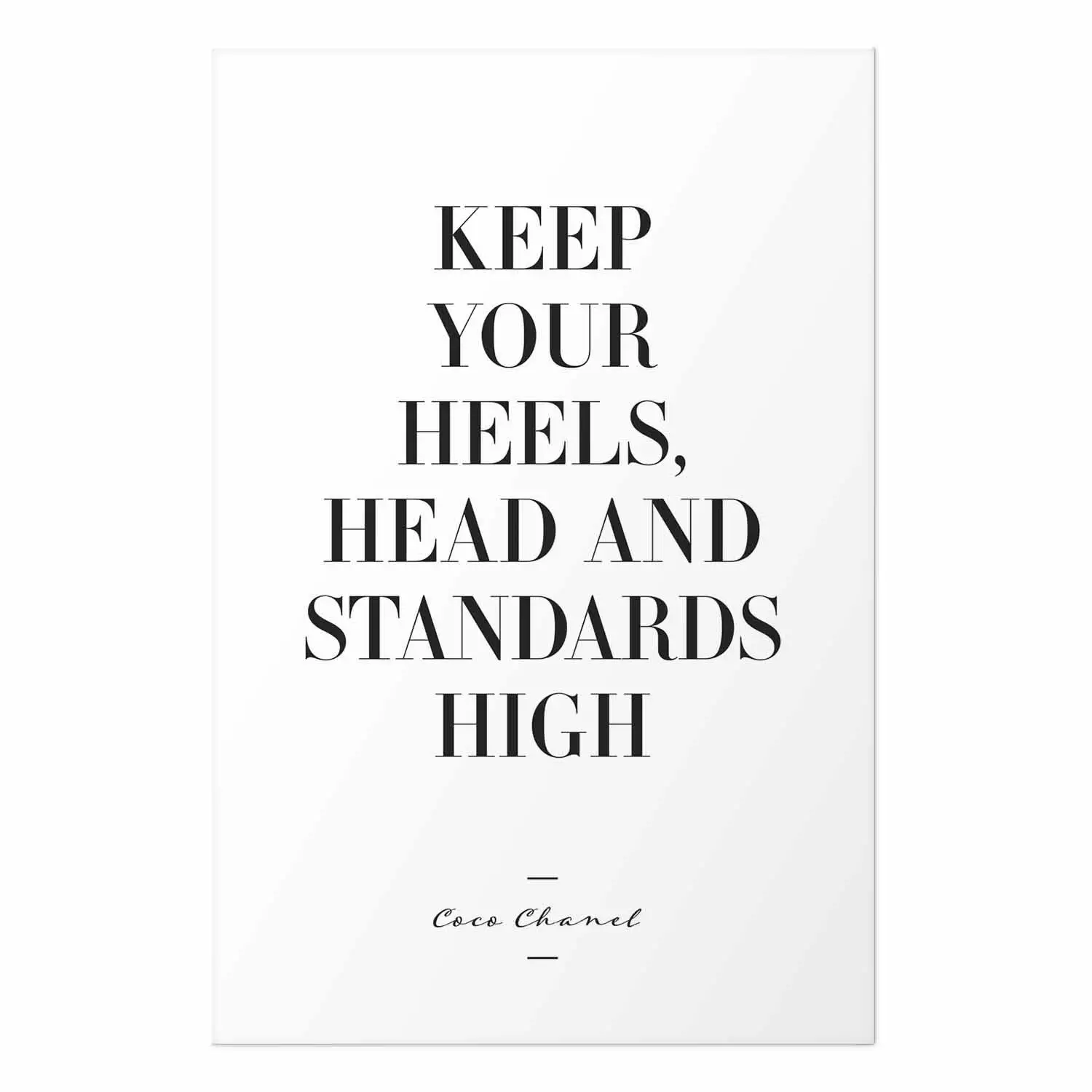 Poster High Heels - English quotes in the form of a citation on a white background
