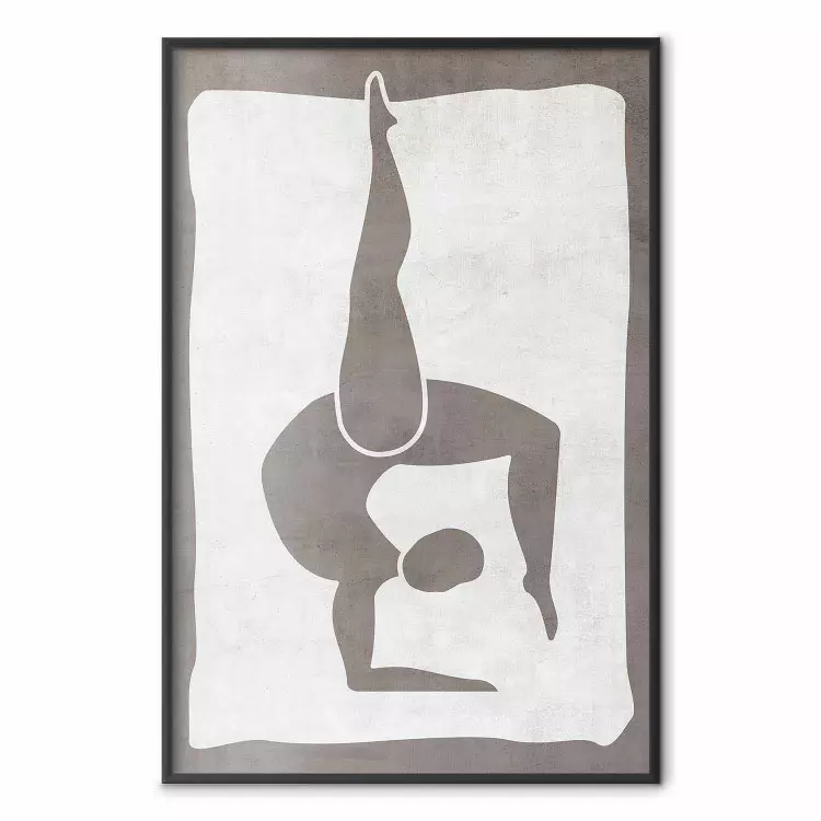 Gymnast - contorted silhouette of a woman in an abstract motif
