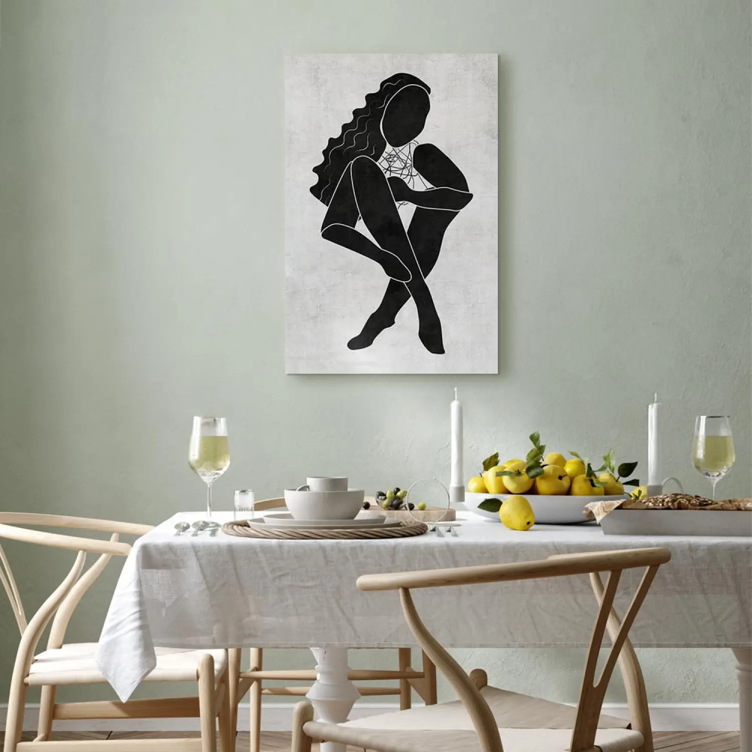 woman outline wall art