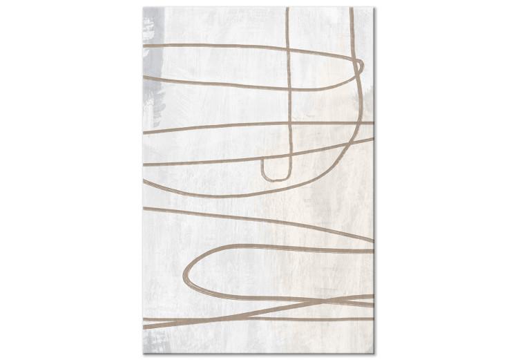 Canvas Brushstroke (1-piece) Vertical - abstraction in scandi boho style