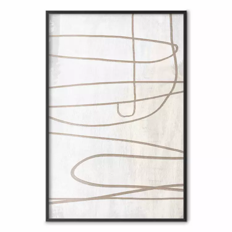 Brush Stroke - pattern of brown and swirling lines in abstract style