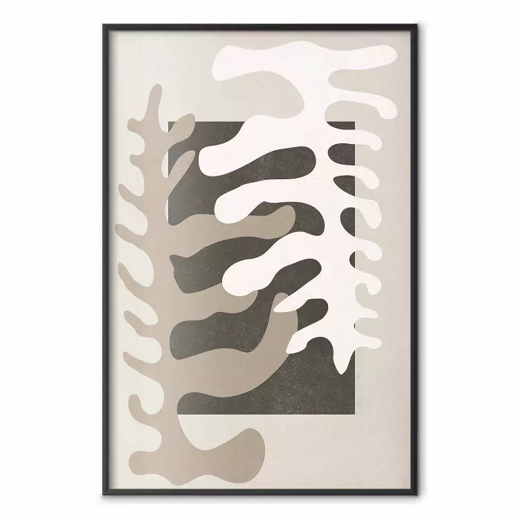 Dancing Flowers - plant patterns on a light background in abstract style