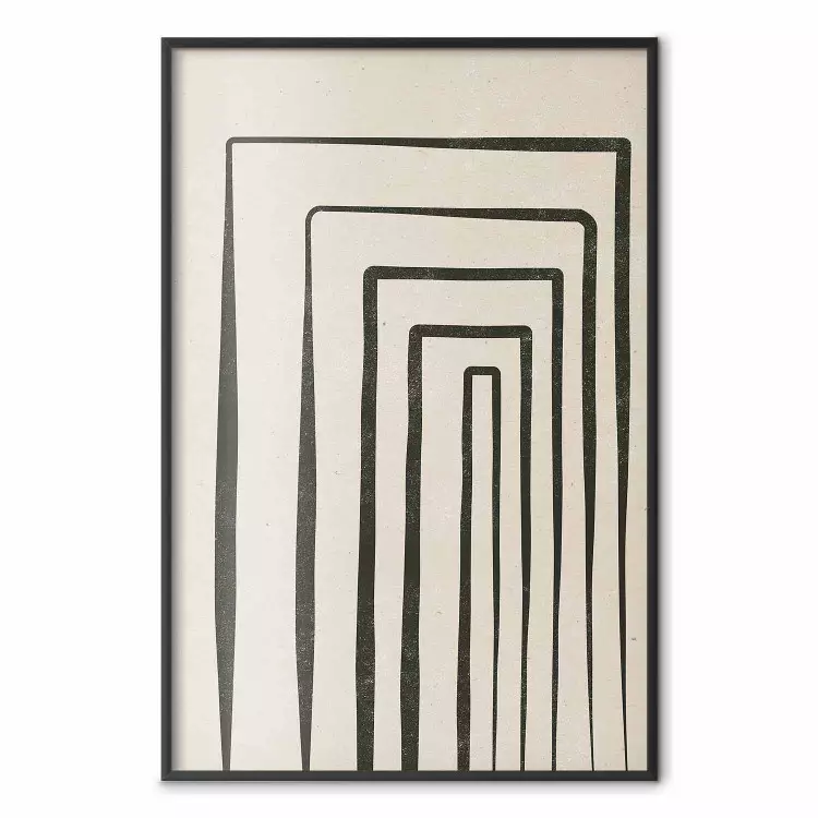 High Colonnade - black lines creating patterns in abstract motif