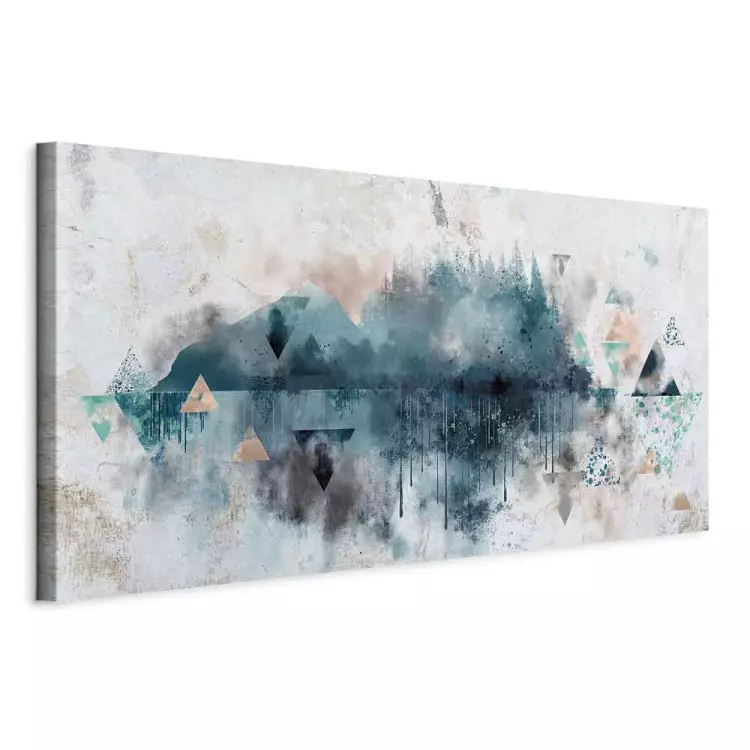 Geometric Landscape (1-piece) - watercolor-style abstraction