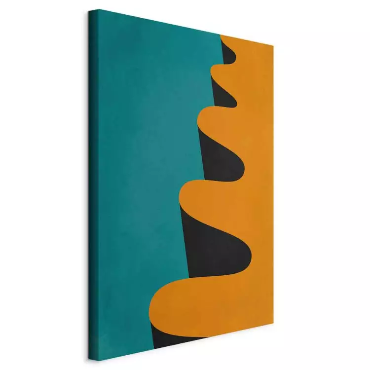 Modernistic, orange wave - geometric abstraction