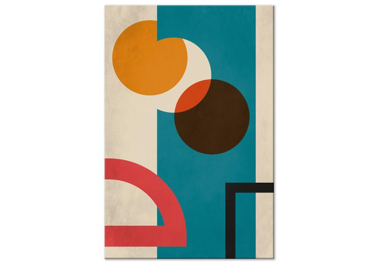 Canvas Colourful geometry - modernistic abstraction with colourful figures