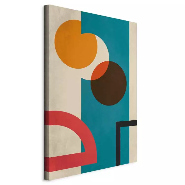 Colourful geometry - modernistic abstraction with colourful figures