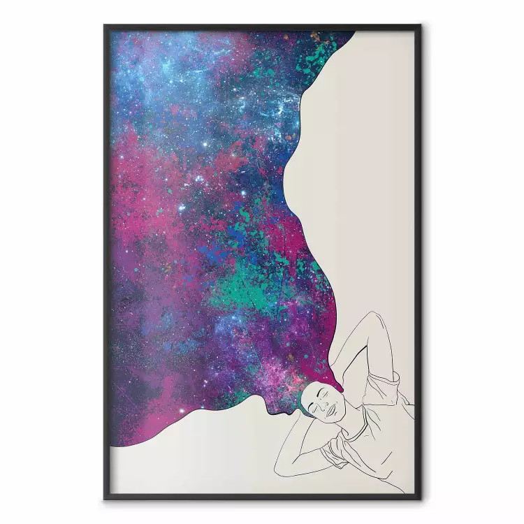 Cosmic Dreams - abstract woman with hair resembling space
