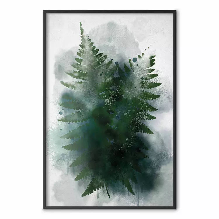 Painted Fern - abstract plant composition of green ferns
