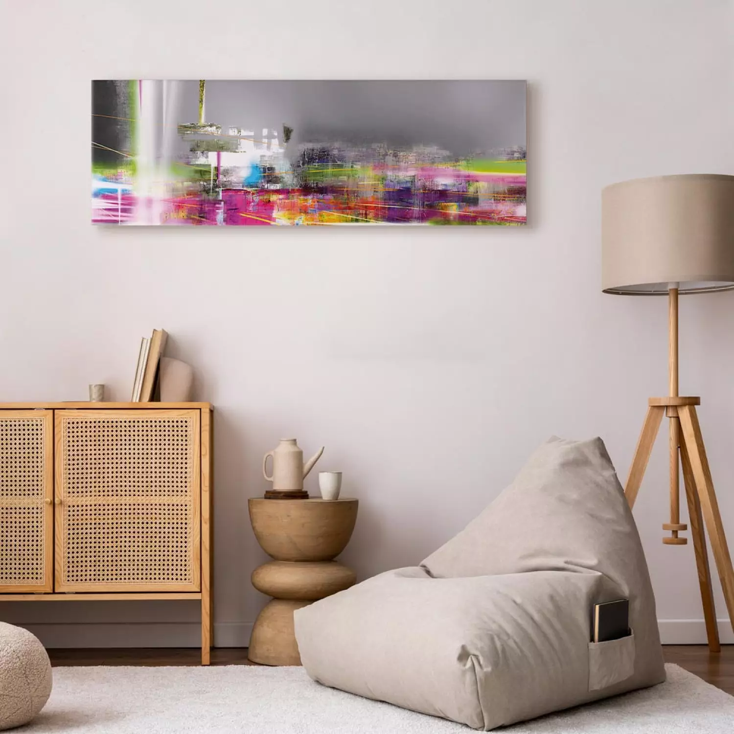 Canvas Print Strange Dream Narrow - modern colorful abstraction