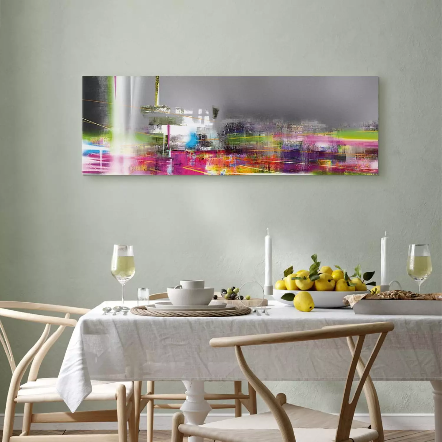 Canvas Print Strange Dream Narrow - modern colorful abstraction
