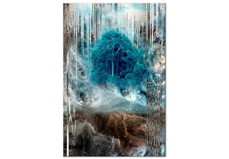 Canvas Asylum (1-piece) Vertical - abstract colorful landscape of trees