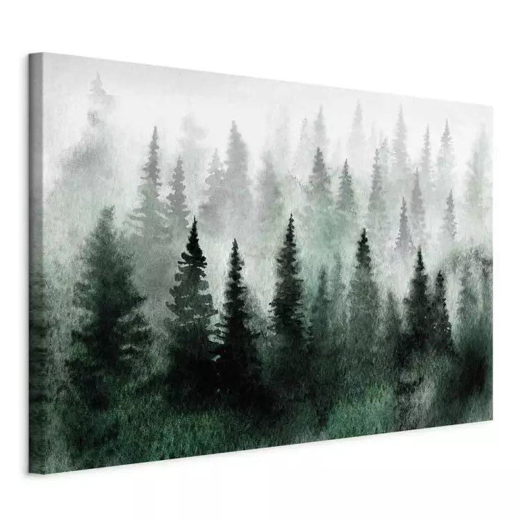 Misty Scandinavian Forest (1-piece) Wide - landscape of trees in fog